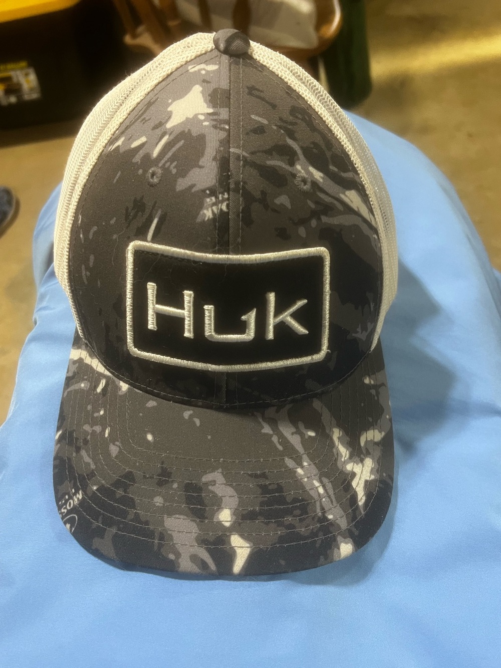 Huk Black & Gray Camo Mesh Back Trucker Hat
